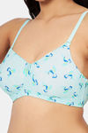 Amante Padded Non Wired Full Coverage T-Shirt Bra - Hummingbird Print — thumbnail 4